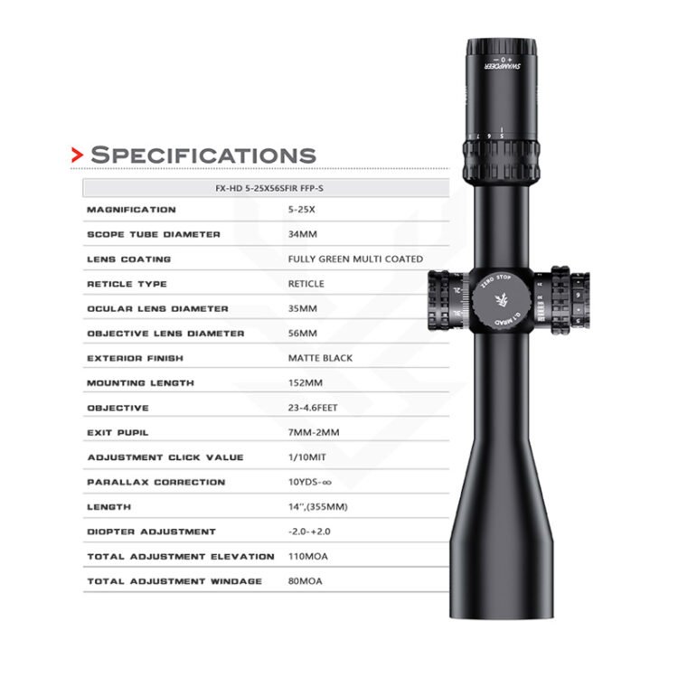 SWAMPDEER FX-HD 5-30X56SFIR FFP-S Rifle Scope