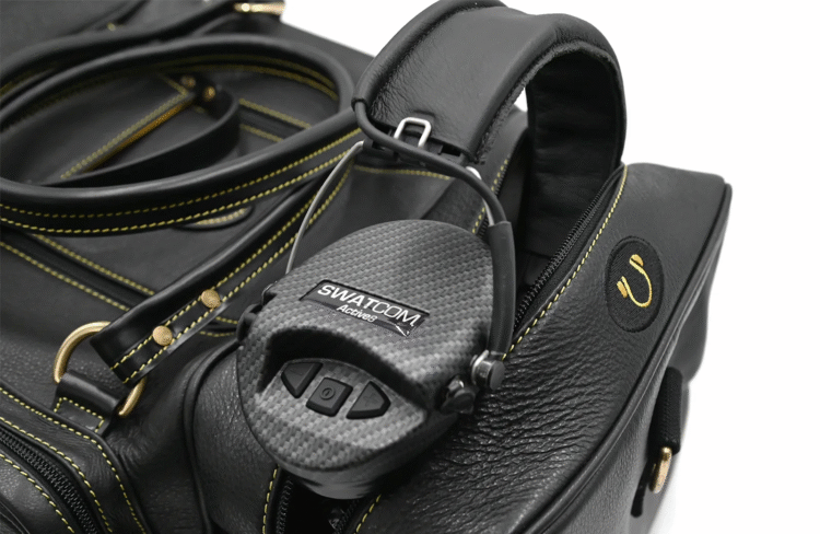 SWATCOM Black Leather Range Bag