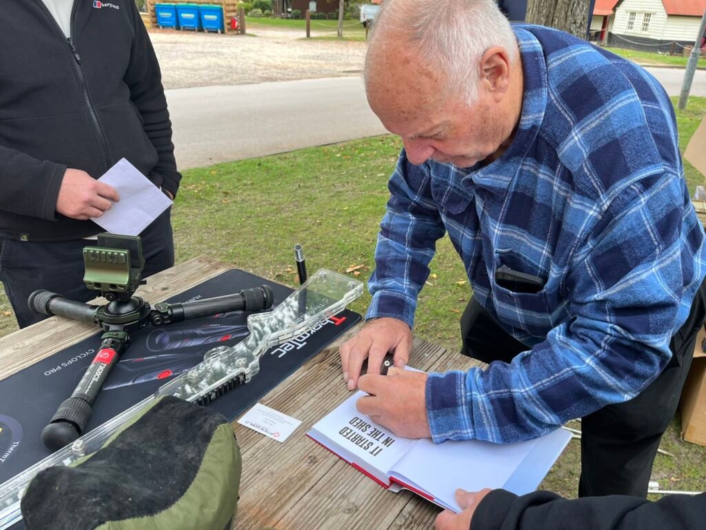 Legendary Marksman Dave Walls Visits Optics World Booth at Bisley Ahead of the Game Fair